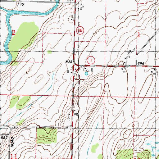 Topographic Map of Goebel School (historical), WI
