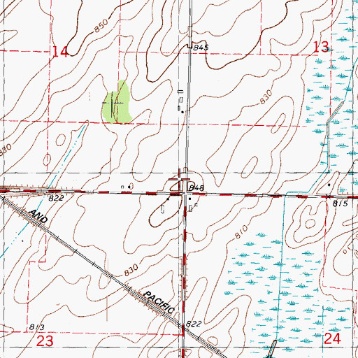 Topographic Map of Hartley School (historical), WI