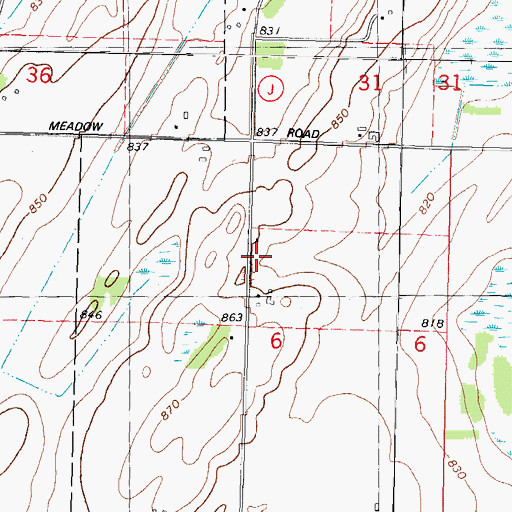 Topographic Map of Valley School (historical), WI