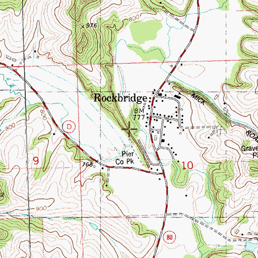 Topographic Map of West Branch Pine River, WI