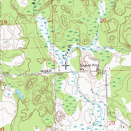 Topographic Map of Alcohol Creek, WI