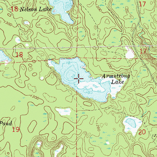 Topographic Map of Armstrong Lake, WI