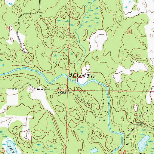 Topographic Map of Battle Creek, WI