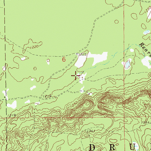 Topographic Map of Bearsdale Creek, WI