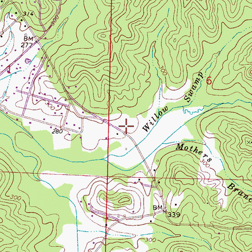 Topographic Map of Mount Liberty School (historical), AL