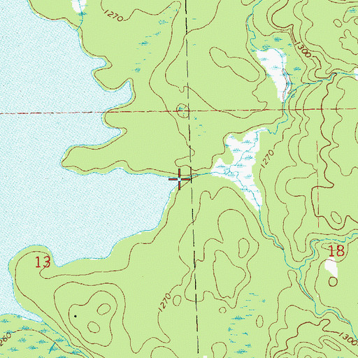 Topographic Map of Beaver Creek, WI