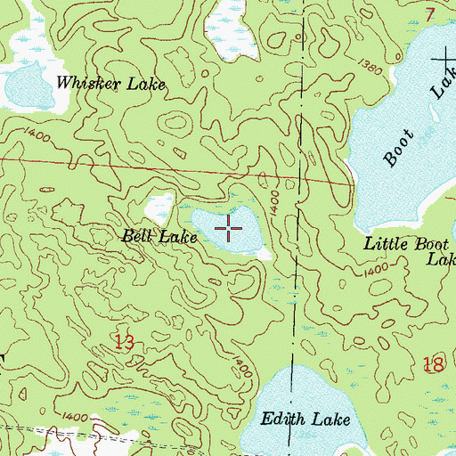 Topographic Map of Bell Lake, WI