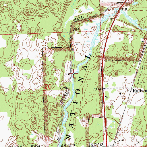Topographic Map of Big Brook, WI