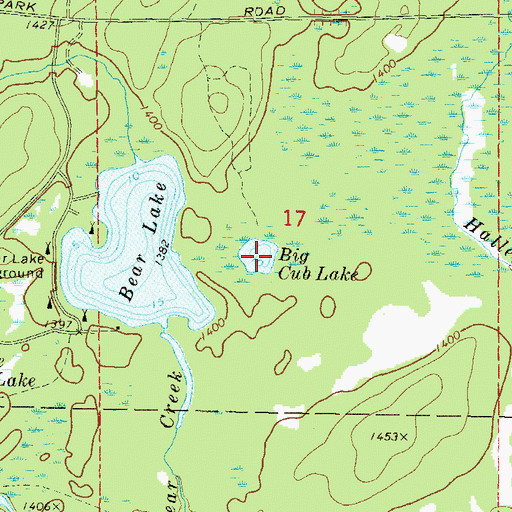 Topographic Map of Big Cub Lake, WI