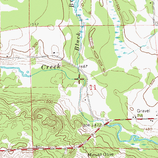 Topographic Map of Black Brook, WI