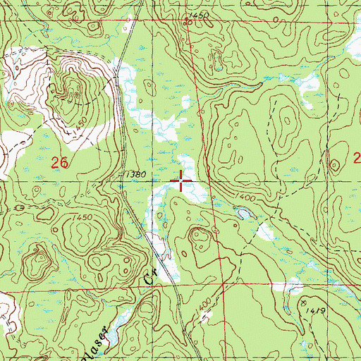 Topographic Map of Blaser Creek, WI