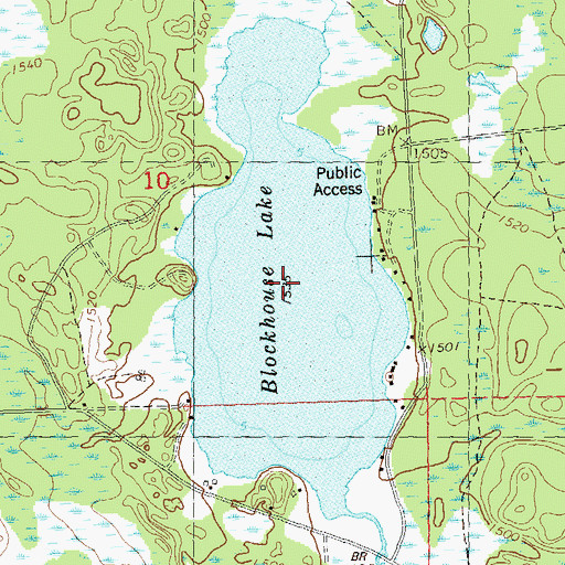 Topographic Map of Blockhouse Lake, WI