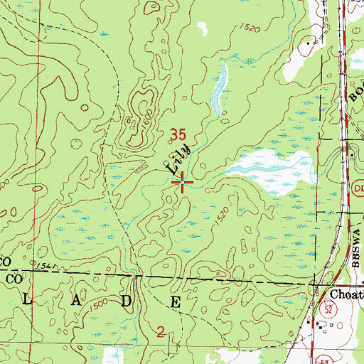 Topographic Map of Bog Brook, WI