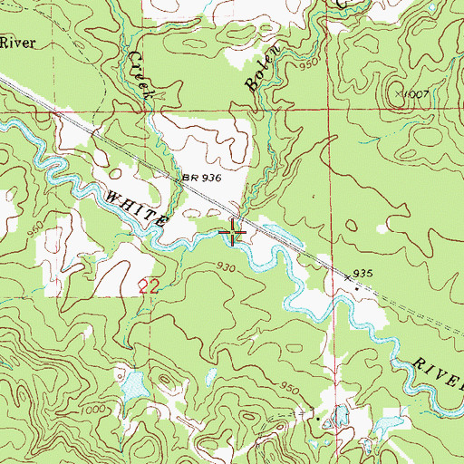 Topographic Map of Bolen Creek, WI
