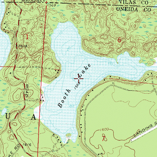 Topographic Map of Booth Lake, WI