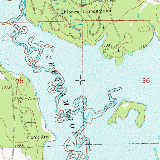 Topographic Map of Brush Creek, WI