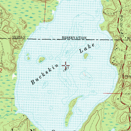 Topographic Map of Buckskin Lake, WI