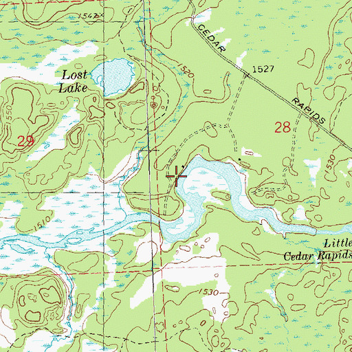 Topographic Map of Camp C Creek, WI
