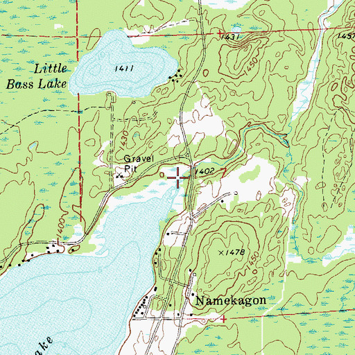 Topographic Map of Castle Creek, WI
