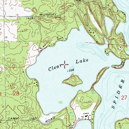 Topographic Map of Clear Lake, WI