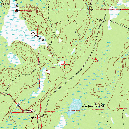 Topographic Map of Cochran Creek, WI