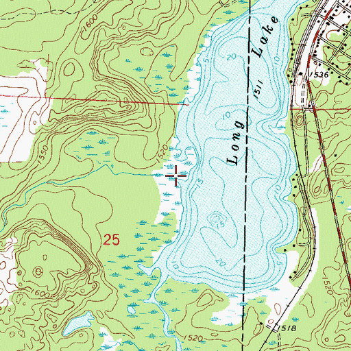 Topographic Map of Coldwater Creek, WI