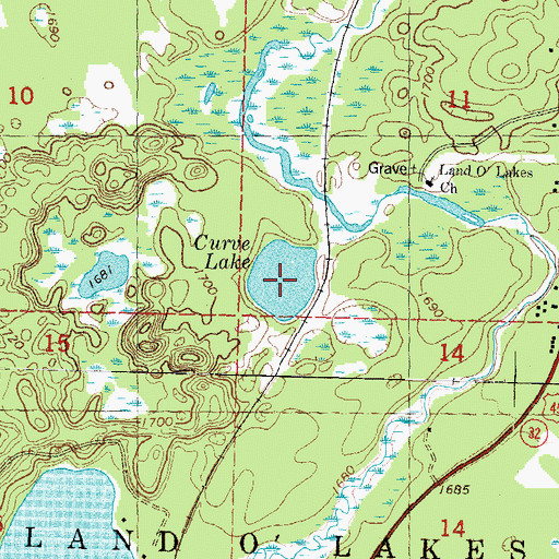 Topographic Map of Curve Lake, WI