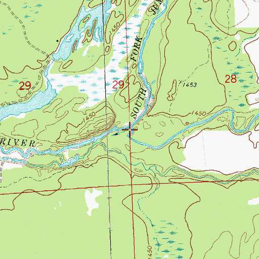 Topographic Map of Douglas Creek, WI