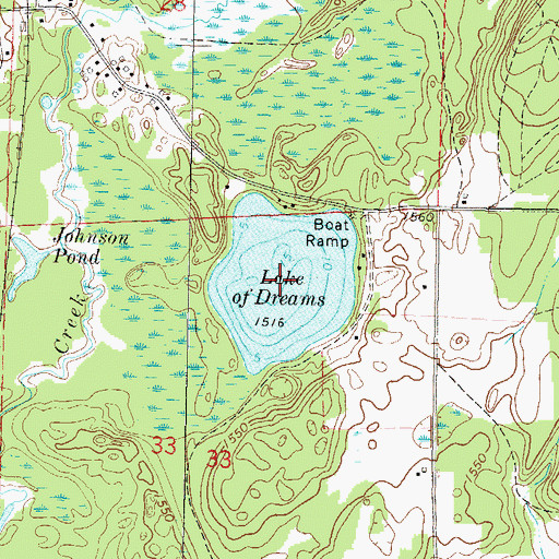 Topographic Map of Lake of Dreams, WI