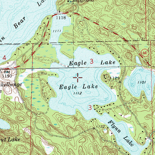 Topographic Map of Eagle Lake, WI