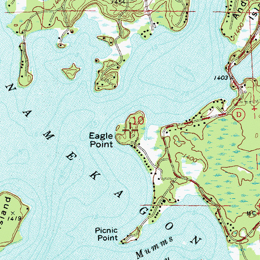 Topographic Map of Eagle Point, WI