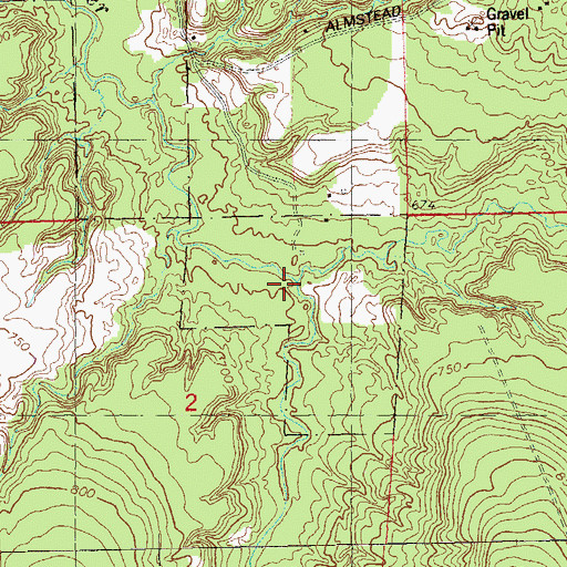 Topographic Map of East Fork Flag River, WI