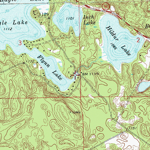 Topographic Map of East Fork White River, WI