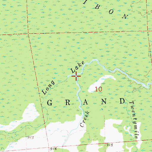 Topographic Map of Eighteenmile Creek, WI