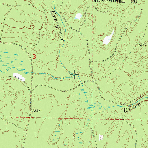 Topographic Map of Elton Creek, WI