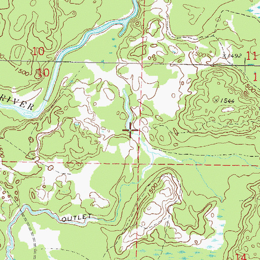 Topographic Map of Fay Lake Outlet, WI