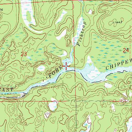 Topographic Map of Fishtrap Creek, WI