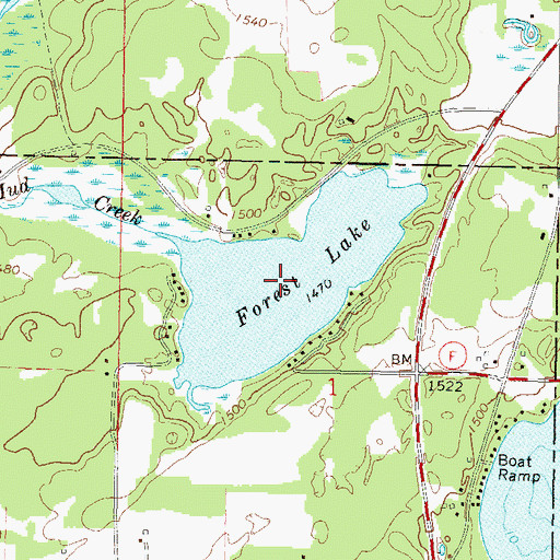 Topographic Map of Forest Lake, WI