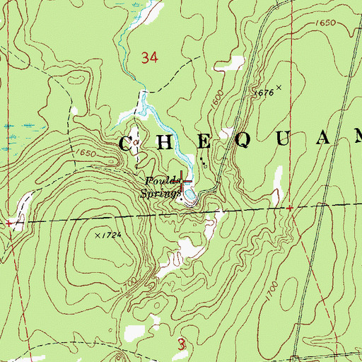 Topographic Map of Foulds Springs, WI