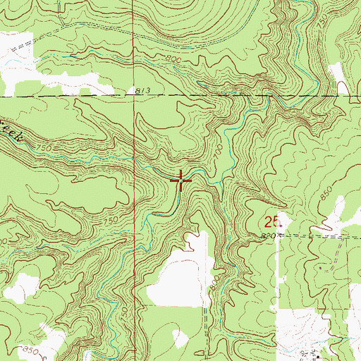 Topographic Map of Fourmile Creek, WI