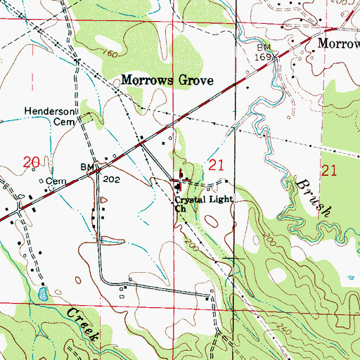 Topographic Map of Christian Light Presbyterian Church, AL