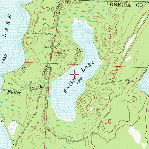 Topographic Map of Fuller Lake, WI