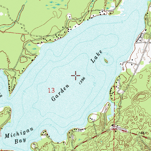 Topographic Map of Garden Lake, WI