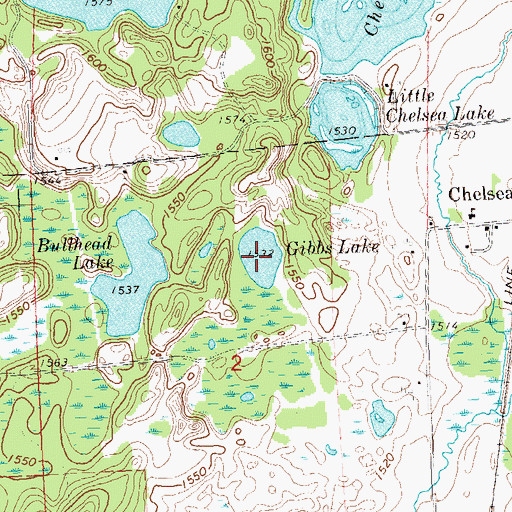 Topographic Map of Gibbs Lake, WI