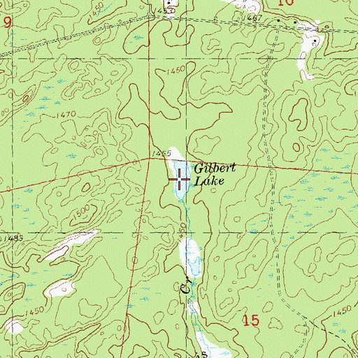 Topographic Map of Gilbert Lake, WI