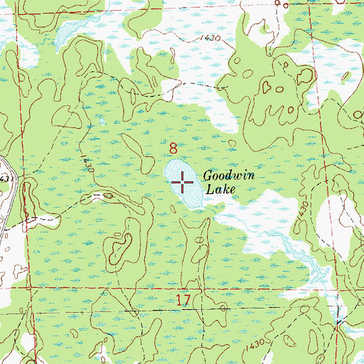 Topographic Map of Goodwin Lake, WI