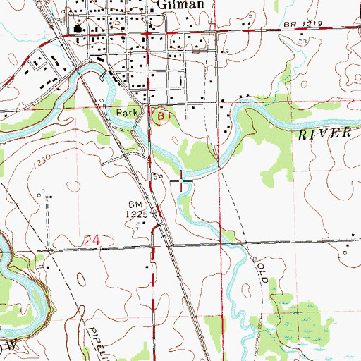 Topographic Map of Hay Creek, WI