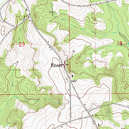 Topographic Map of Enon, AL