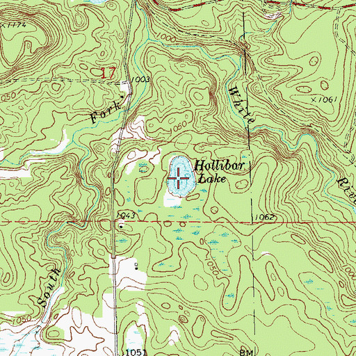 Topographic Map of Hollibar Lake, WI