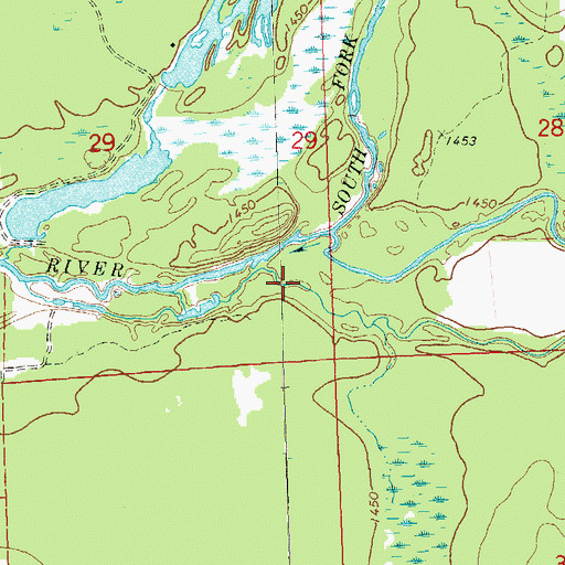 Topographic Map of Holmes Creek, WI